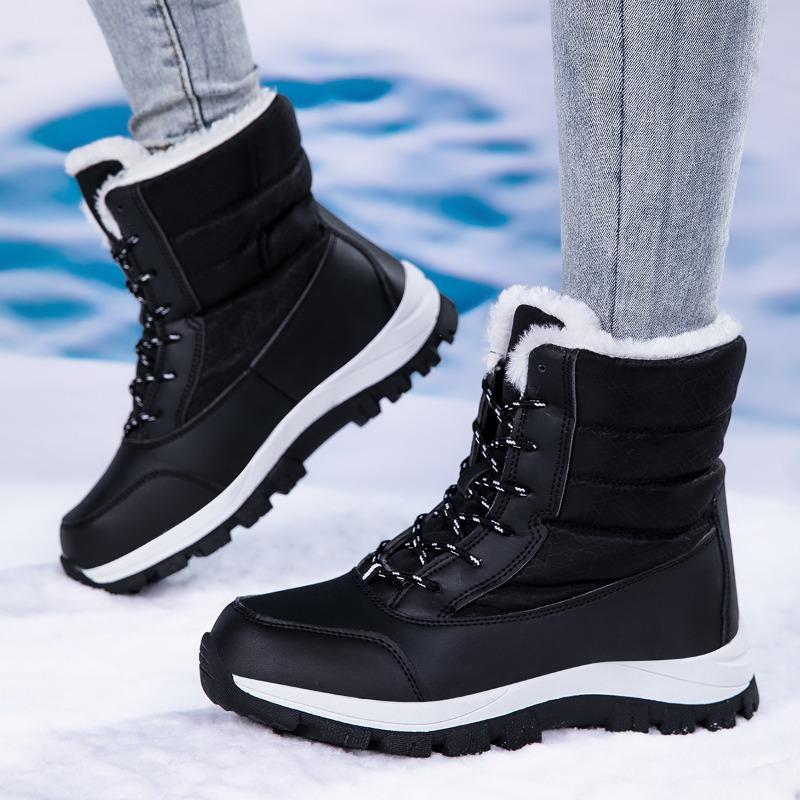 Women's High-top Cotton Shoes Boots Large-size Outdoor Anti-slip Waterproof Women's Snow Boots Winter Shoes for Women