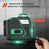 16 Lines Laser Level 4D Self-Leveling 360 Horizontal and Vertical Cross Super Powerful Green Laser Beam Line with 2 Battery