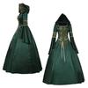 Damen Kapuzen-Kostümkleid Viktorianisches Renaissance-Kostüm Halloween Cosplay Königin Ballkleid Maskeradekleid