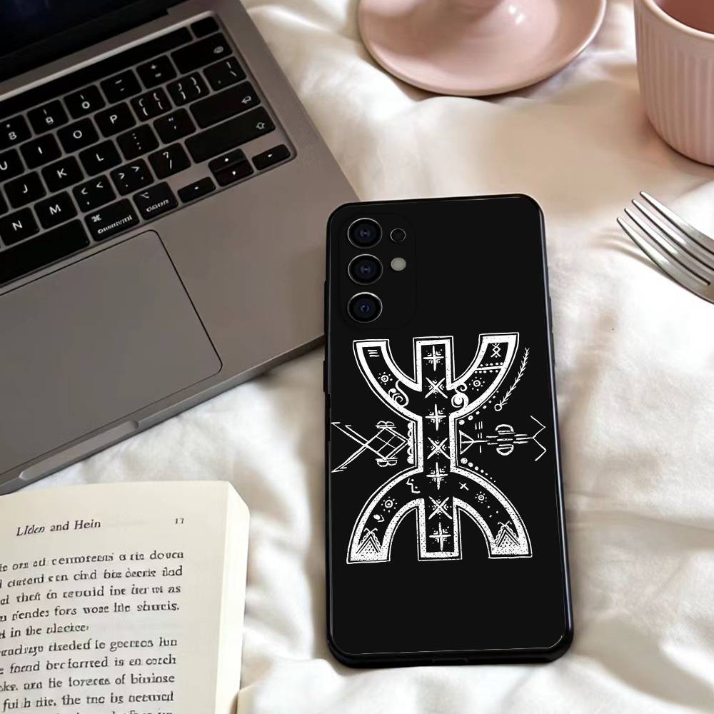Amazigh Symbol  Phone Case For Samsung S25,24,23,22,30,21,10,9,Ultra,Plus,Lite,FE,4,5 G Soft Black Case