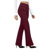Damen High Waist Schlaghose Stretch-Hose für Büro, Yoga, Arbeit, Freizeit mit Taschen