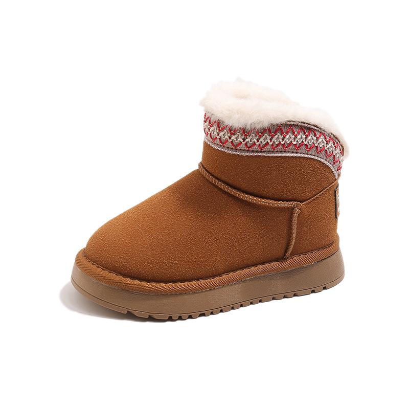 

Korean version of fashion children s snow boots boys 2025 autumn and winter one-pedal girls versatile casual fluffy short boots tide 37