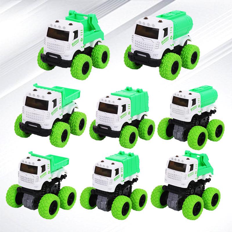Douyin Kids' 4WD Double-Sided Graffiti Stunt Car - Off-Road, Inertia-Powered, Drop-Resistant, Ideal Gift for Boys