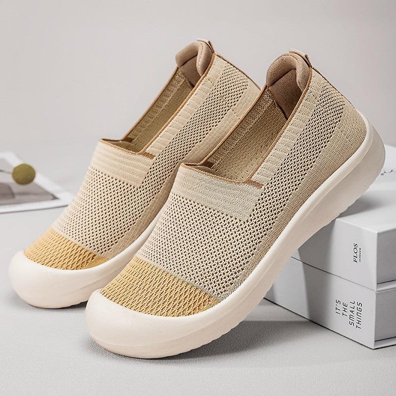 

Fashion Ladies Shoes 2025 Brand Slip-on Women s Vulcanize Shoes Fashion Color Matching Mesh Light Best Seller Comfortable Casual Shoes 41 хаки
