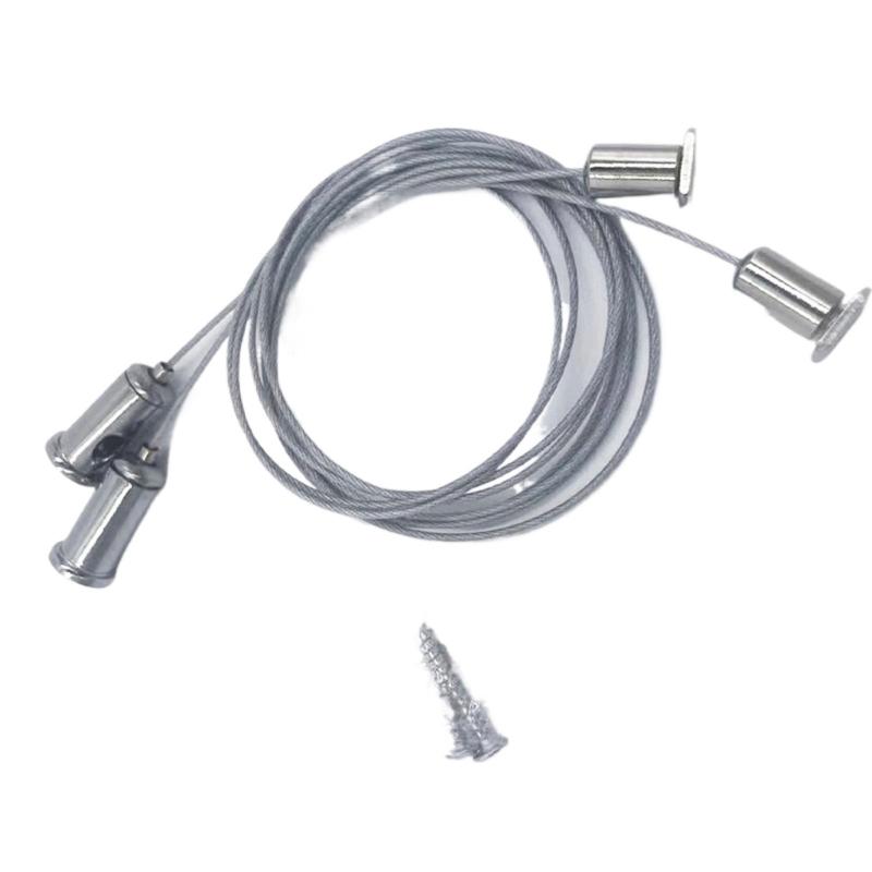 4pcs Adjustable Rope Suspension Set for LED Panel and Ceiling Fixtures with Steel Wire Hanging Solution Daily Use