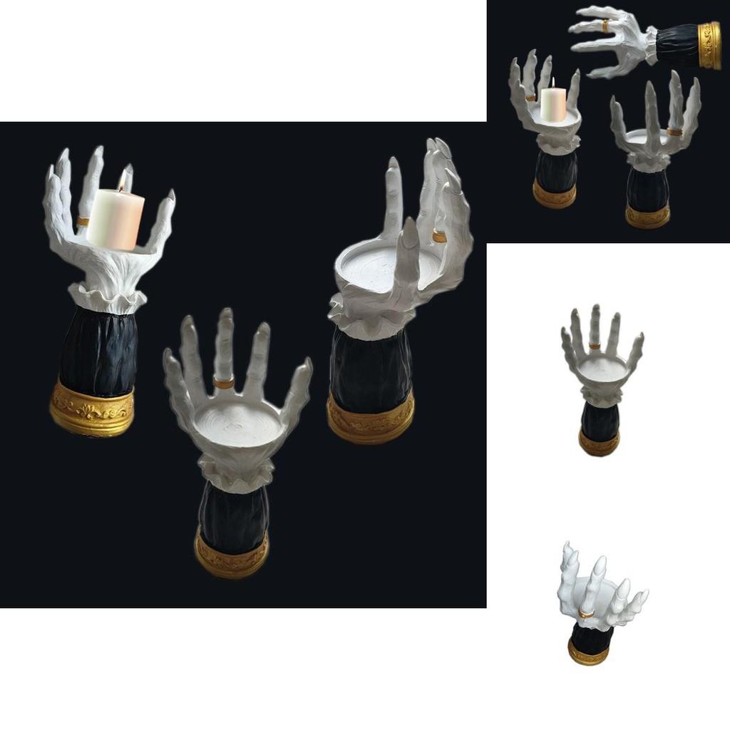 Halloween Witch Hand Resin Candle Holder Decoration For Home