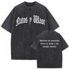 Vintage Washed NATOS WAOR 13 Logo Album T Shirt Hip Hop Rap Gothic Clothing T-shirt Men Women High Quality Short Sleeve T Shirts