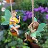 Pinecone Swing, Flower Fairy Garden Pendant, Luminous Fairy Statue, Decorative Resin Handicraft
