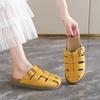 Female Shoes Cover Toe Ladies' Slippers Luxury Slides Platform 2025 Designer Retro Slippers Casual Cover Toe Shoes Slides Sliper