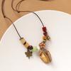 Retro literary necklace, natural plant fruit acorn pendant, long sweater chain, niche accessories