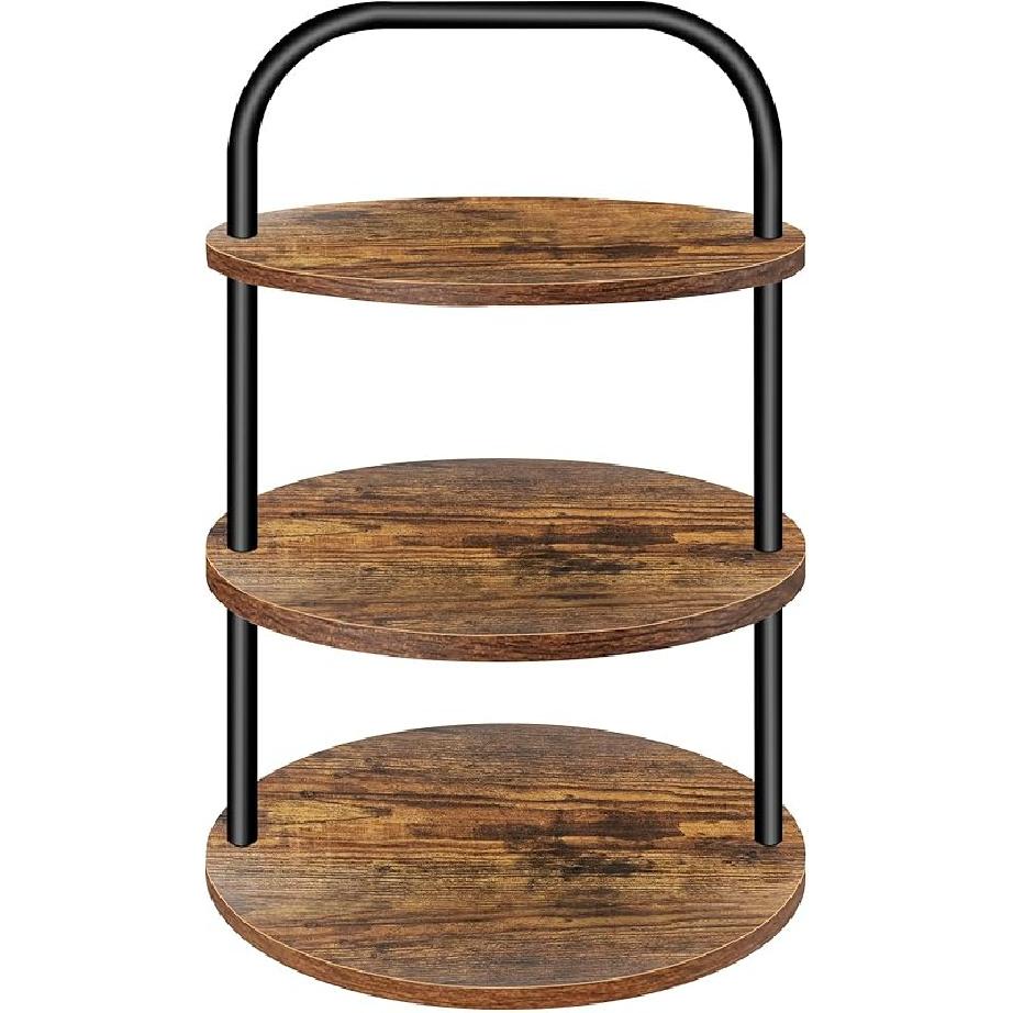 Cupcake Stand for 50 Cupcakes, 3 Tier Wooden Cupcake Stand Large Cupcake Stand Dessert Table Display Set Cupcake Tower Serving Trays for Party round- 1pc