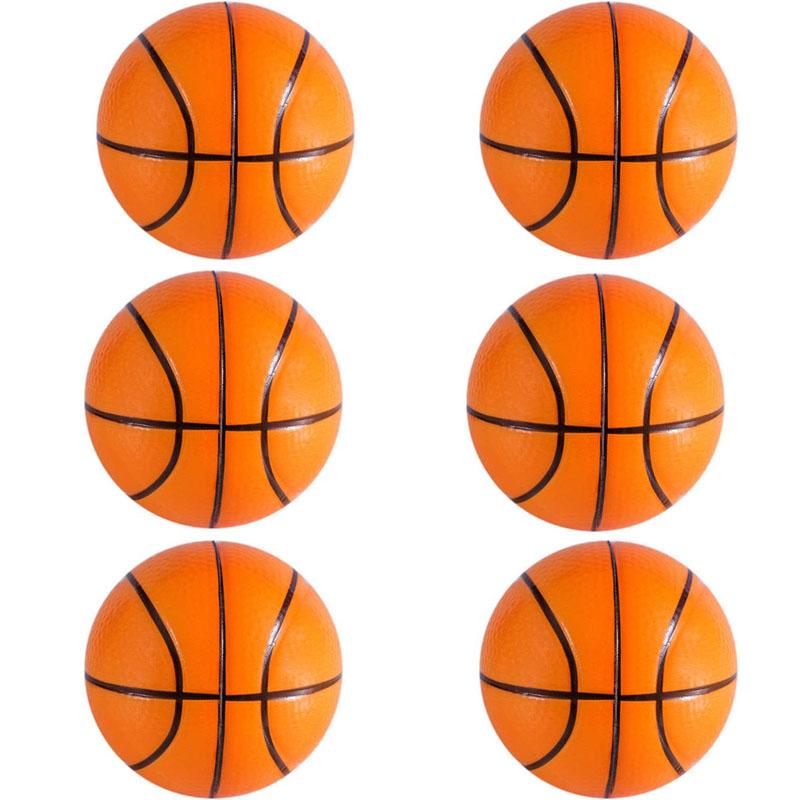 6PCS PU Squeezing Ball Sponge Ball Facial Expression Foam Ball Pinching Stress Relieving Toy Wrist Movement 6.3cm Children's Toy