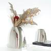 Luxury Mirror Stainless Steel Curved Vase, Flower Pot, Dining Table Decoration Ornament, Living Room Flower Arrangement