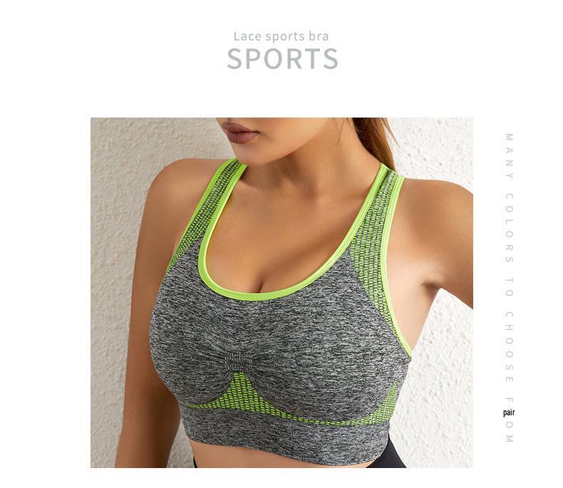 Women's Quick-Dry Shockproof Sports Bra for Running, Yoga, and Fitness - Wire-Free with Anti-Sagging and Beautiful Back Design