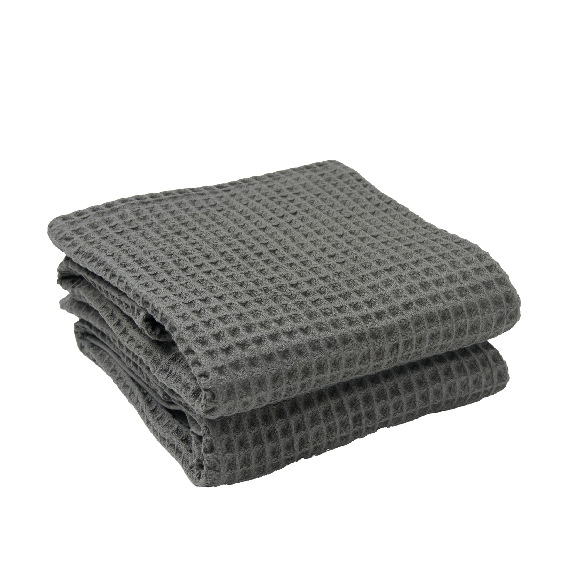 

MUJI Waffle Large Bath Towels, Set of 2, 70 x 140 cm, Charcoal Gray, Smooth to the Touch, 83921552