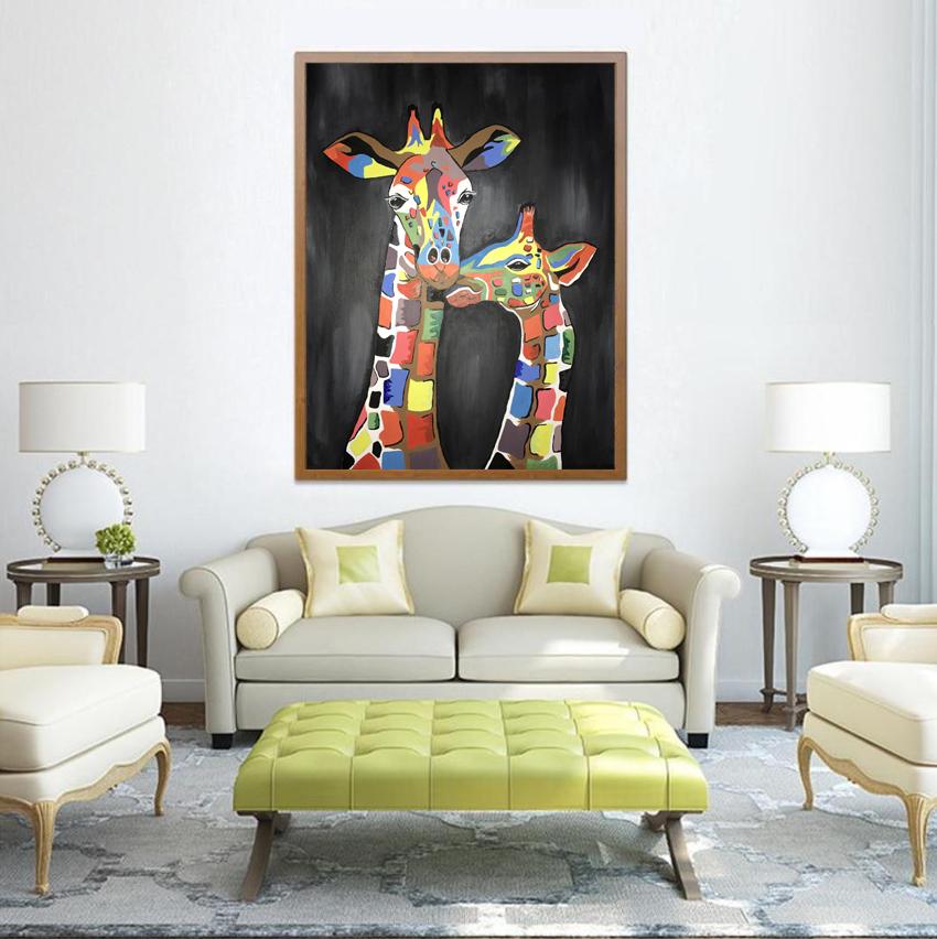 Malowanie diamond painting 5D kolorowa żyrafa haft diamentowy haft krzyżykowy stras dekoracja domu