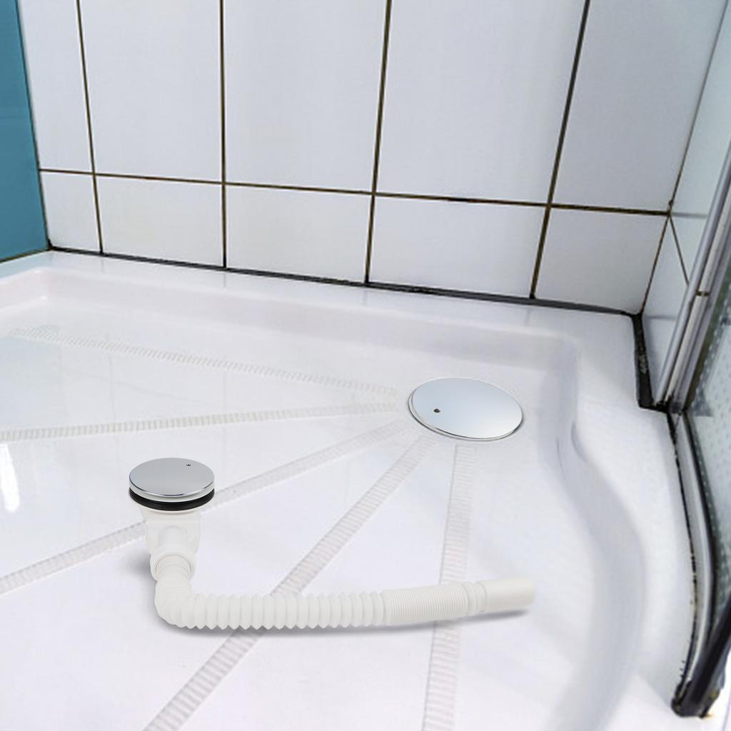 Shower Bathroom Tray Showering 90mm Diameter ABS Modern Plastic Replacement Supply Trap Waste Waste Hole White