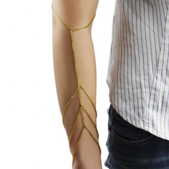 LX_ Women Upper Arm Shoulder Slave Harness Chain Armband Cuff Armlet Bracelet LX_ Women Upper Arm Shoulder Slave Harness Chain Armband Cuff Armlet Bracelet