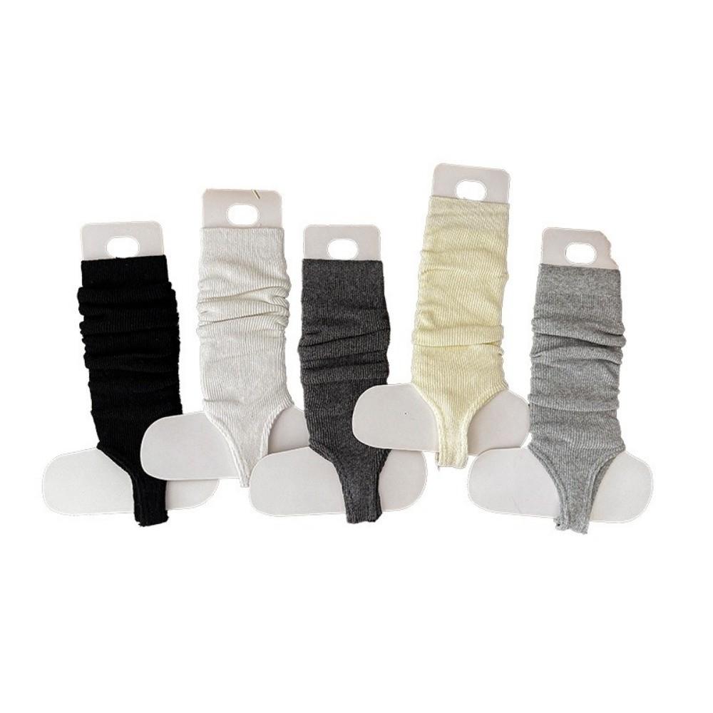 New Fashion Solid Color Knitted Leg Warmers Breathable Plain Mid-Calf Socks Harajuku Crew Socks Dance