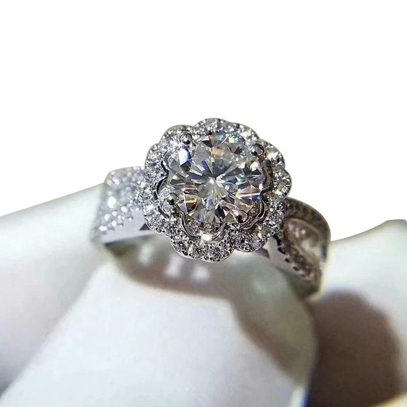 Lindon Classic Copper Alloy Zircon Ring Ladies Jewelry Wedding Promise Party Gift
