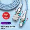 Double Bend 180 Degree Data Cable 66W Elbow Data Line Rotation Phone Charging Cable  Phone Charging