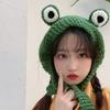 Knitted Knitted  Frog Hat Warm Warm Hat Cap Gift Idea Women  Beanie Hat  Costume Accessory