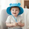 Cartoon Bear Kids Sunshade Bucket Cap Breathable Folding Baby Sun Hat Children Fisherman Hat  Girls