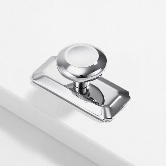 Door Knobs Polished Chrome Finish Zinc Alloy Interior Door Handle Decorative Non-Latching Drawers Cabinets Handle