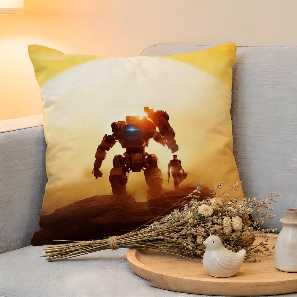 Cushion Cover Linen SkinFriendly Soft Decorative Case For Sofa Home Decor Hot Cool Game TTitanfall Pillow cover