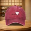 Vintage ECG Heart Pattern Baseball Cap  Unisex Adjustable Multiple Colors