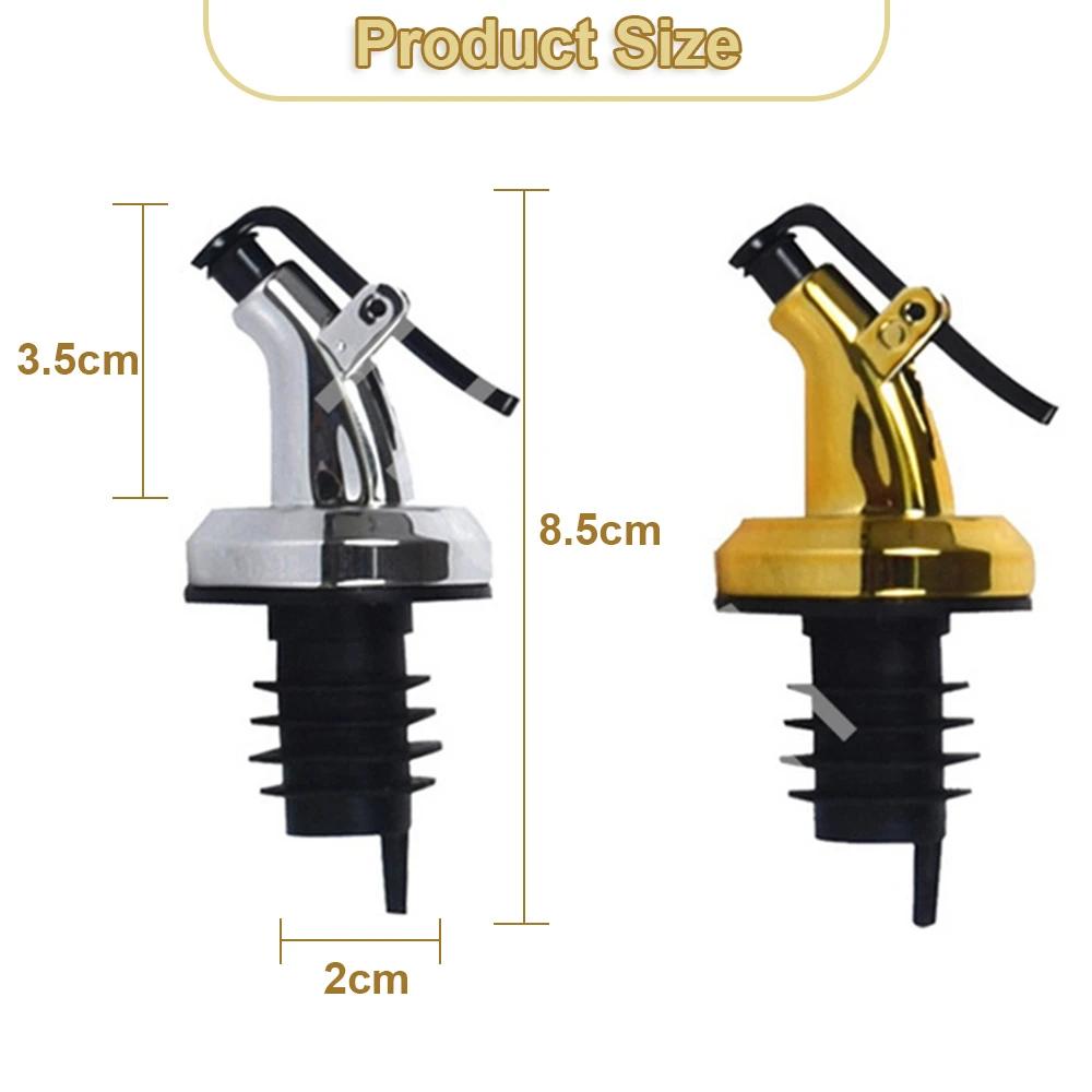 Oil Bottle Stopper Cap Dispenser Sprayer Lock Wine Pourer Sauce Nozzle Liquor Leak-Proof Plug Bottle Stopper Kitchen Tool
