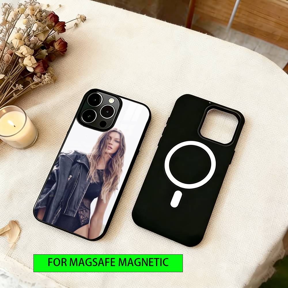 Gisele Bundchen Phone Case Magnetic with Magsafe Wireless Charging For iPhone17,16,15,14,13,12,11 Plus,Pro