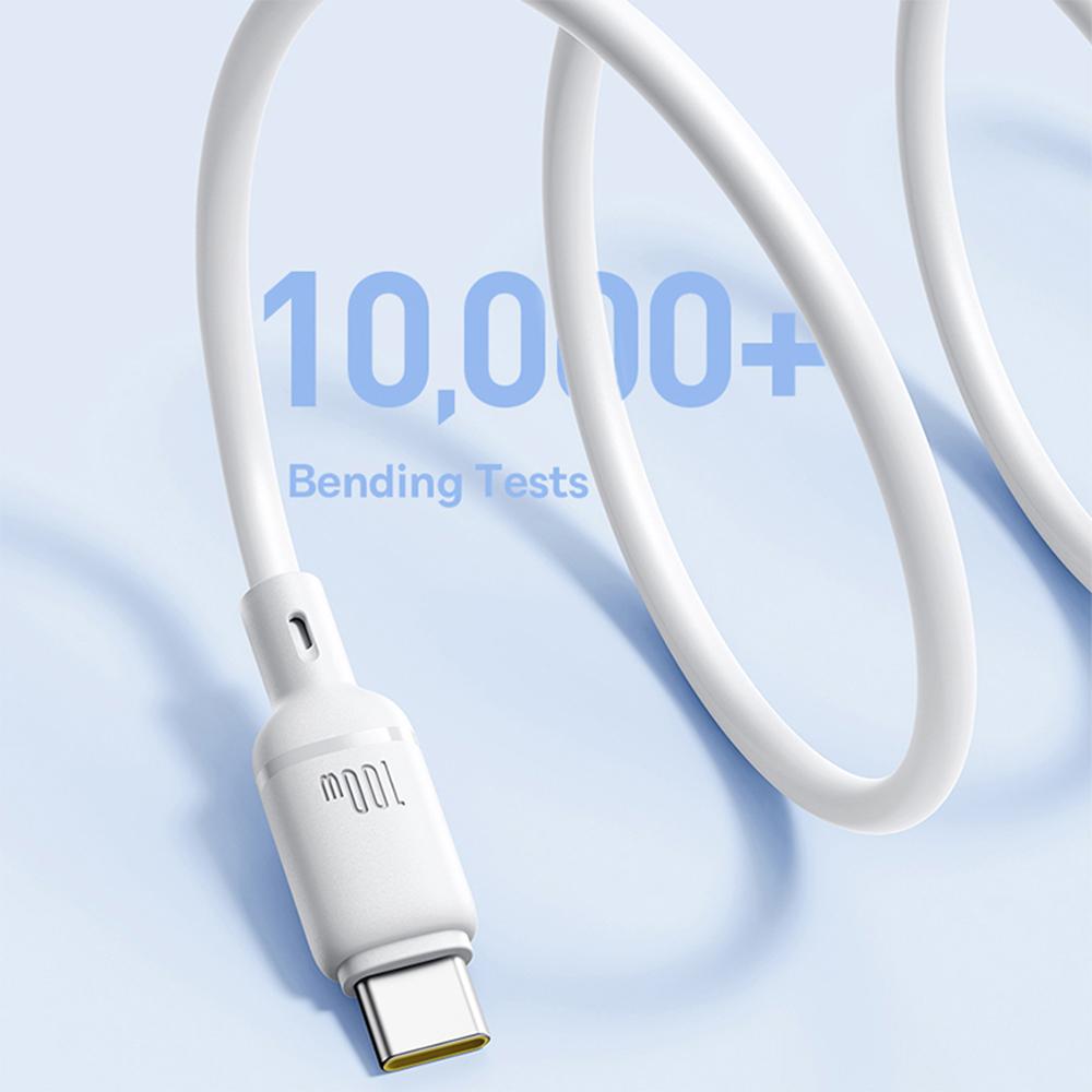 BASEUS Silky USB-A To USB-C Data Cord PD 100W Soft PVC Fast Charging Cable,Length: 2m