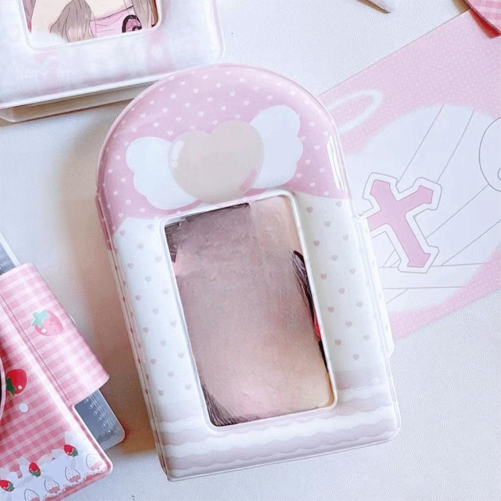 New 3 Inch Photocard Binder Album PP 32 Pockets Mini Photo Album Sweet Kpop Photo Card Book Holder