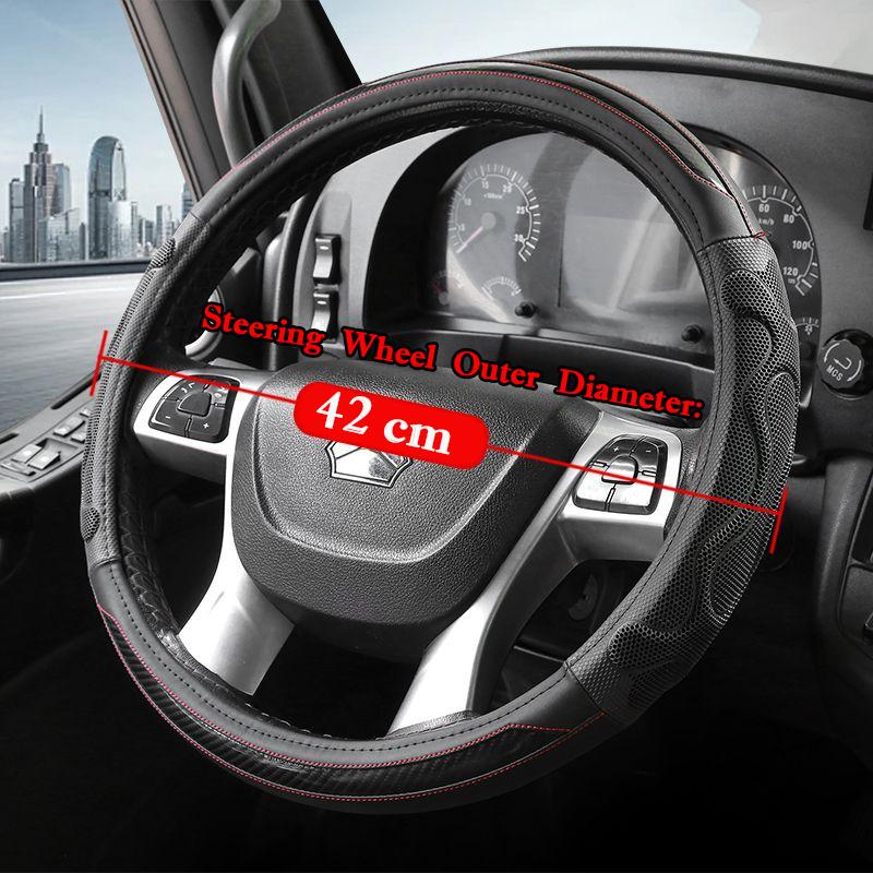 Bus Truck Lorry Van Leather Car Steering Wheel Cover 42 45 47 CM For Dongfeng SANY SCANIA IVECO ISUZU Volvo MAN Renault DAF Hino