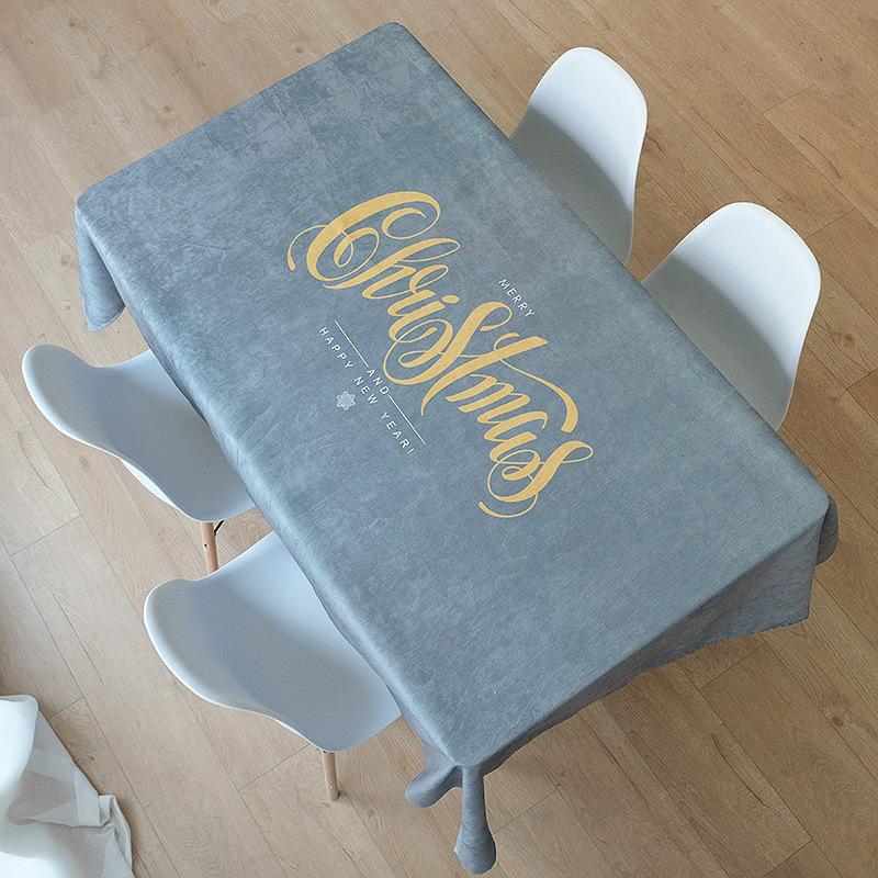 Novoroční dárek Vánoční série Vodotěsný Běžný ubrus na stůl Zesílený Obdélníkový Ubrus na jídelní stůl Ubrus na konferenční stolek