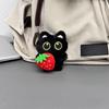 New Fish Black Cat Plush Doll Keychain Bib Strawberry Doll Bag Pendant Wings Car Key Ring Gifts