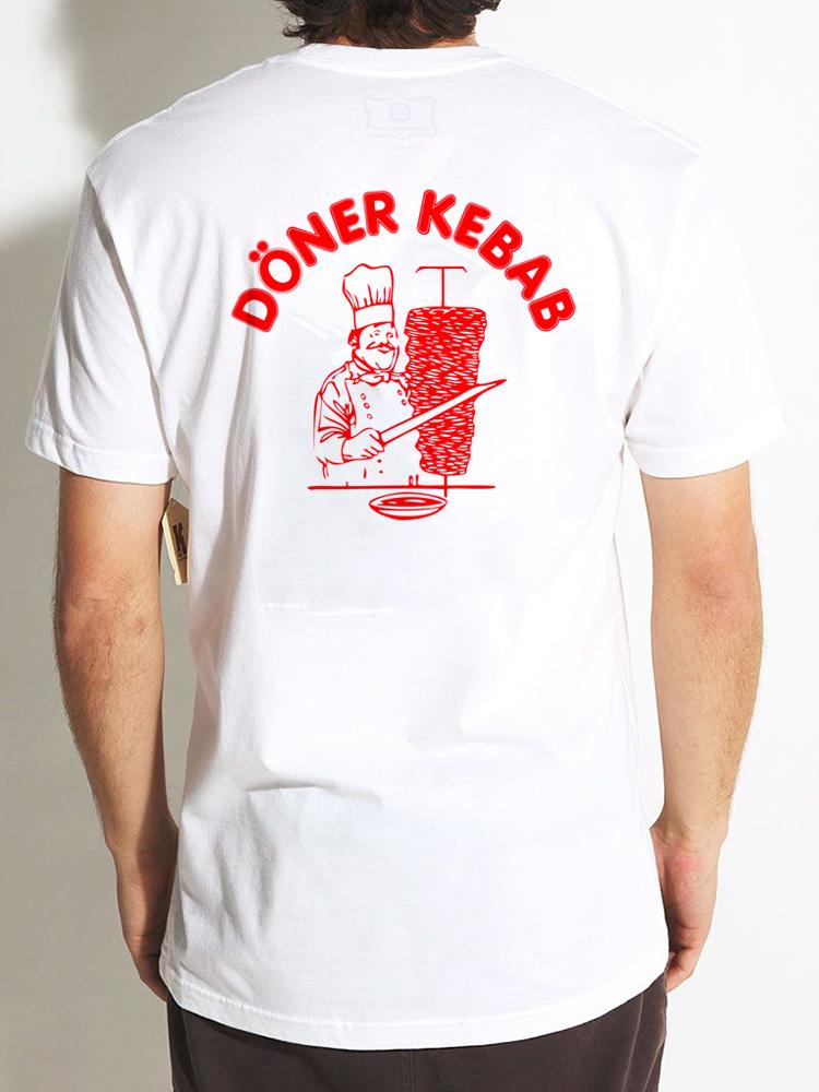 Fashion Men S Funny White T Shirt Doner Kebab Damska koszulka z krótkim rękawem para Tees