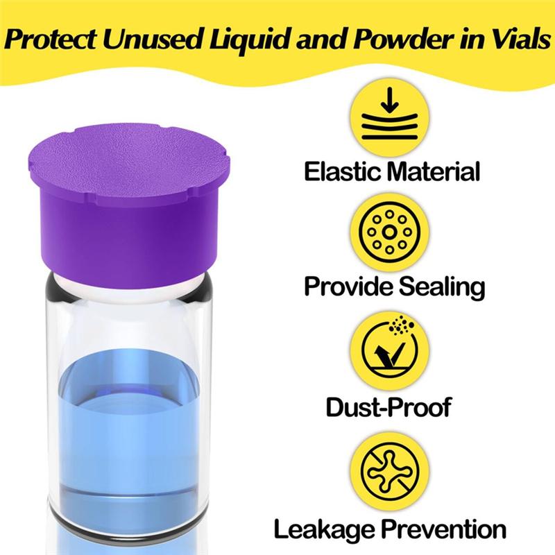 A96I-Protective Vial Caps- 12 Pack 3Ml Glass Vials 6 Assorted Colors, Leak-Proof Dust-Resistant Lids Cover For Flip Off Caps