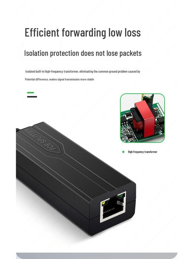 MicroUSB PoE Splitter 48V to 5V Power Supply Module for Android Devices