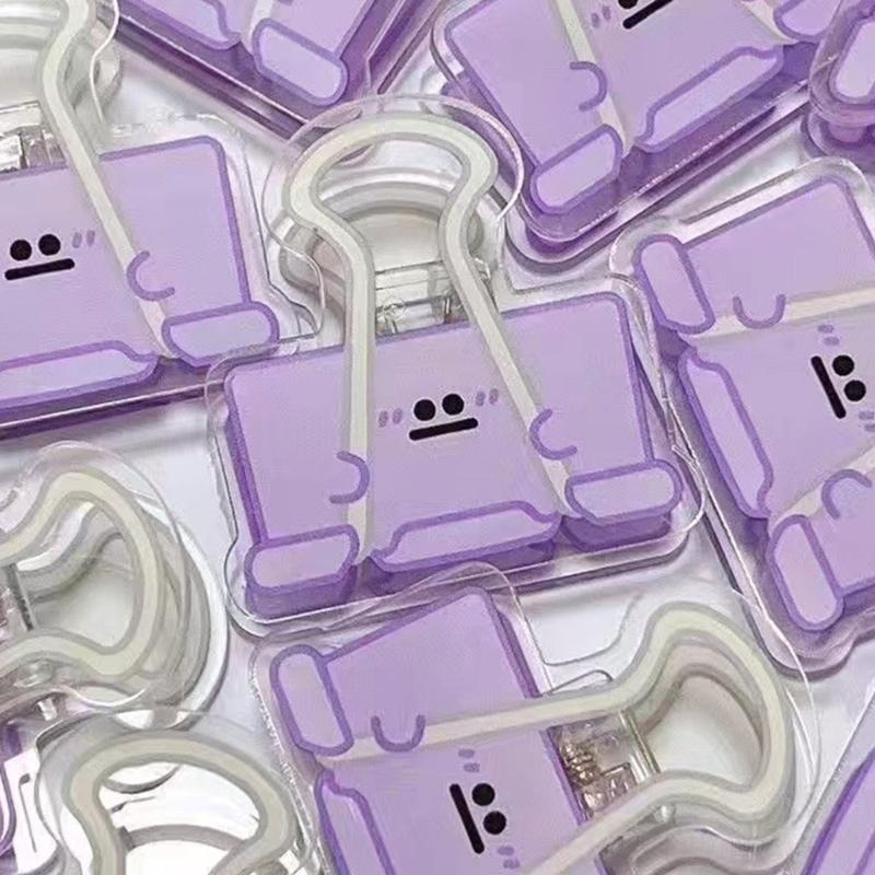 Cartoon Big Eye Acrylic Paper Clip Acrylic Paper Clamp for Food Bag Photo File Receipt Drawing Board Kitchen Office Use