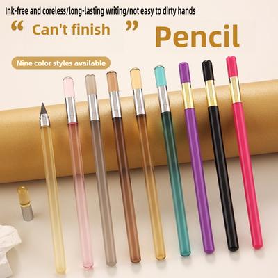 8/1 PCS Acrylic Transparent Eternal Pencil Set Macaron for Kids Pens Art Infinity Pencils Stationery School Office Supplies