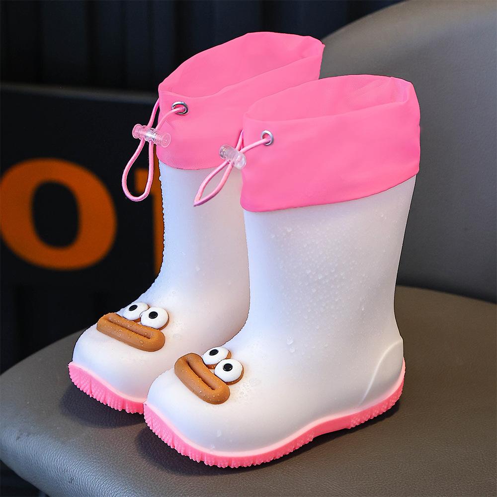 

Rain Boots - Boys Cartoon Rain Boots, Mid-calf Length, Girls Water Shoes, Anti-slip Design 29-30 рожевий