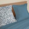 Parure de draps 4 pièces "Vanessa" pour lit 160 x 200 cm "Grande largeur" Salma Bleu