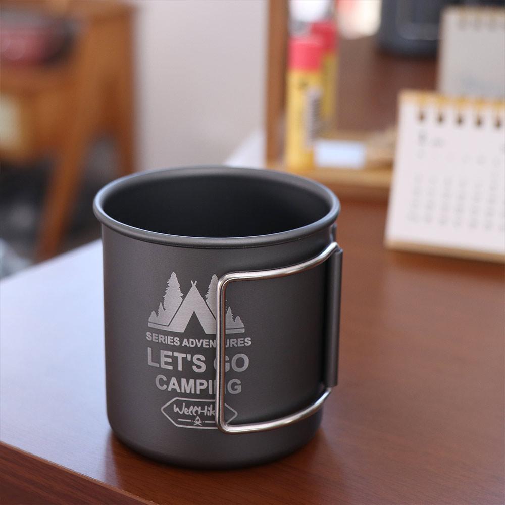 300ML Camping Mug with Foldable Handle Coffee Mug Convenient Camping Water Cup  Camping
