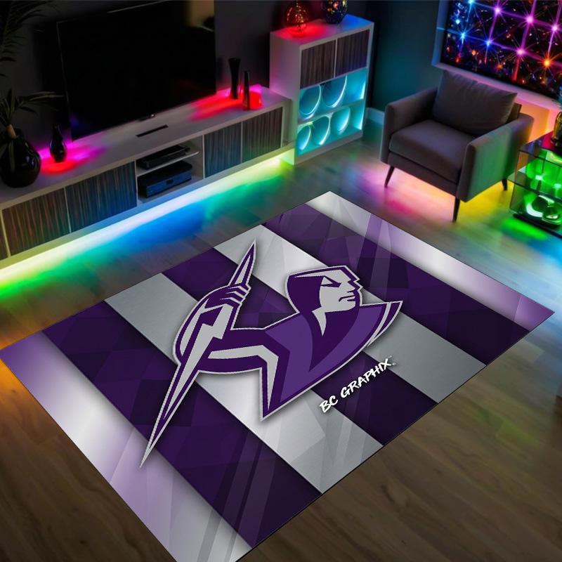 Melbourne Storm Design Crystal Velvet Carpet Cozy Non?Slip Printed Rug For Bedroom Living Room Entrance
