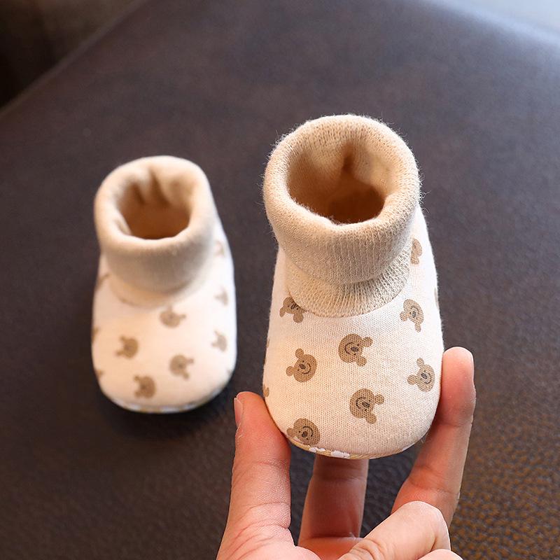 2026 Baby-Socken-Schuhe: Warm, Weiche Sohle, Rutschfest für Neugeborene 0-6 Monate & 1 Jahr - Frühling, Herbst, Winter