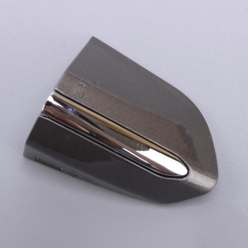 DS73 F218A15-BE58DY Front Left Door Handle Key Cover Cap Bezel Gray With Silver Stripe Fit for Ford Fusion Edge 2013-