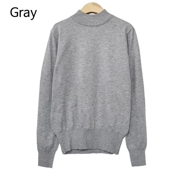 футболка для женщин половина воротника черепахи трикотажная футболка свидание наряды корейская мода Free серый