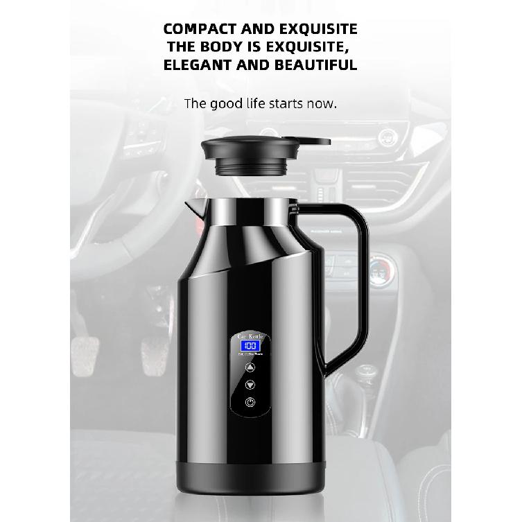 Car Mounted Kettle 12v24v Electric Kettle For Trucks 1500ML Large Capacity Insulated Car Boiling Water Coffee Instant Noodles